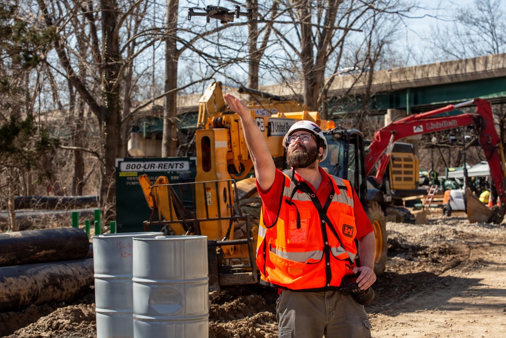 U.S. Army Corps of Engineers responds to Potomac Interceptor collapse