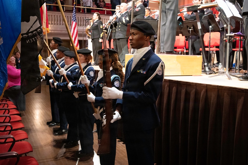 Navy Band performs in Worcester, Massachusetts