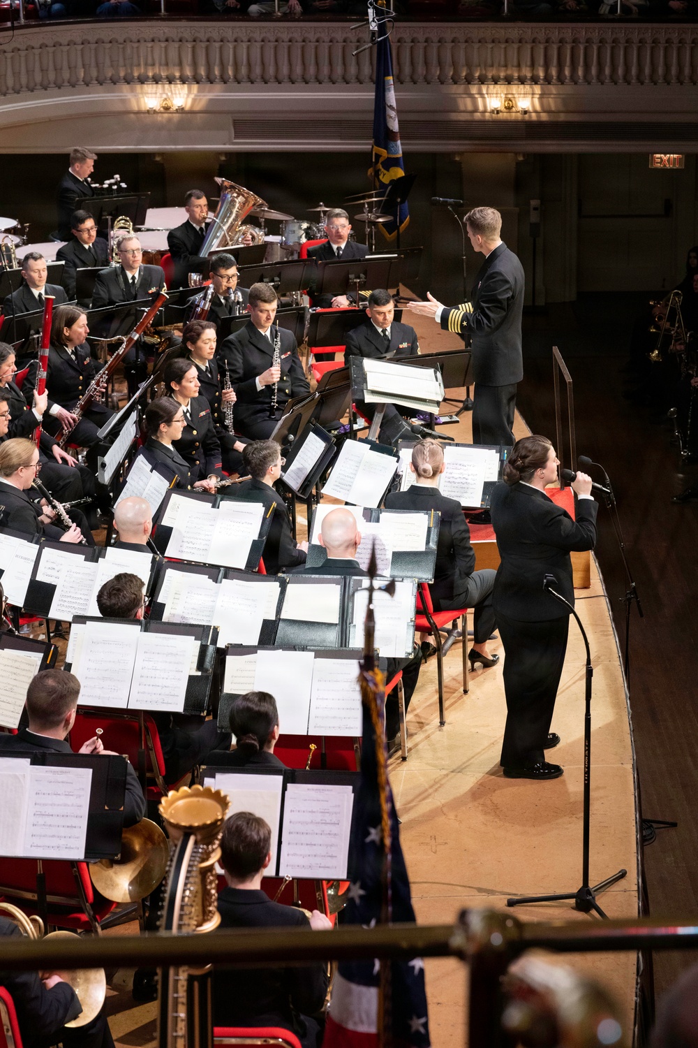 Navy Band performs in Worcester, Massachusetts