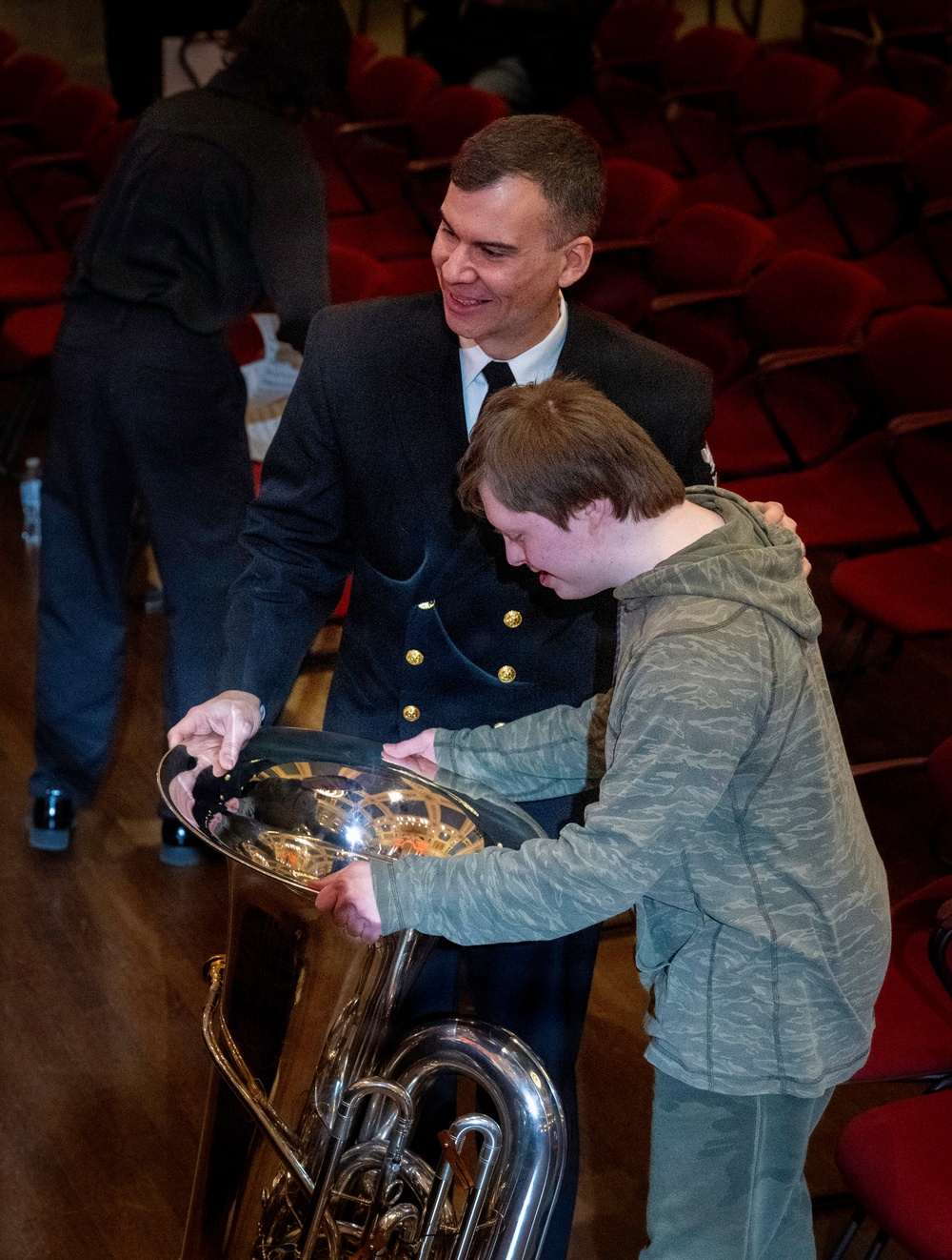 Navy Band performs in Worcester, Massachusetts