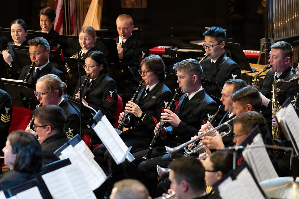 Navy Band performs in Worcester, Massachusetts