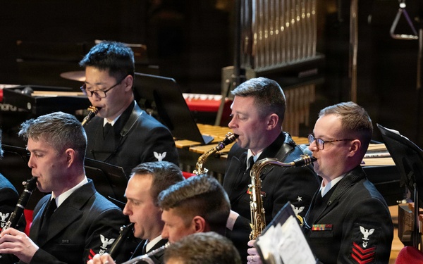 Navy Band performs in Worcester, Massachusetts