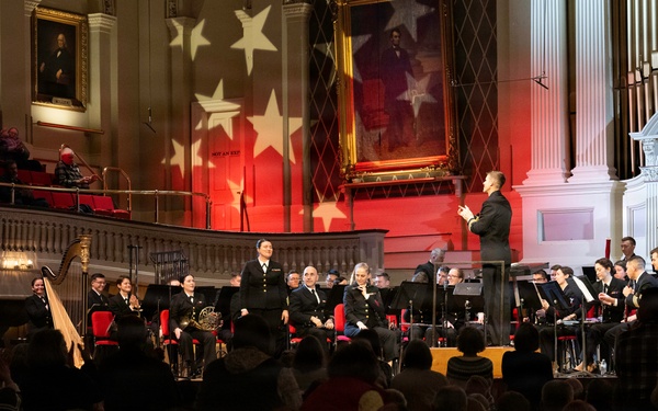 Navy Band performs in Worcester, Massachusetts