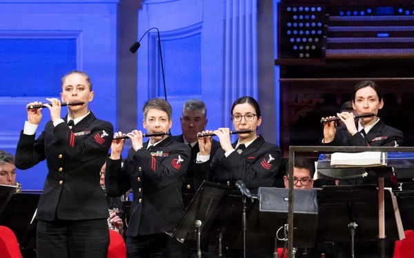 Navy Band performs in Worcester, Massachusetts