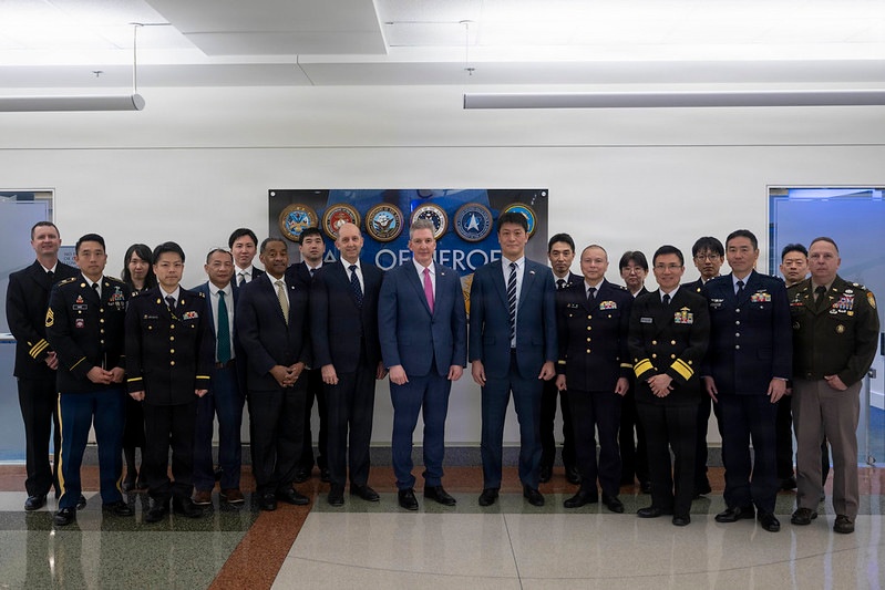 Assistant Secretary of War for Health Affairs Keith Bass hosts the Japanese Ministry of Defense Director General