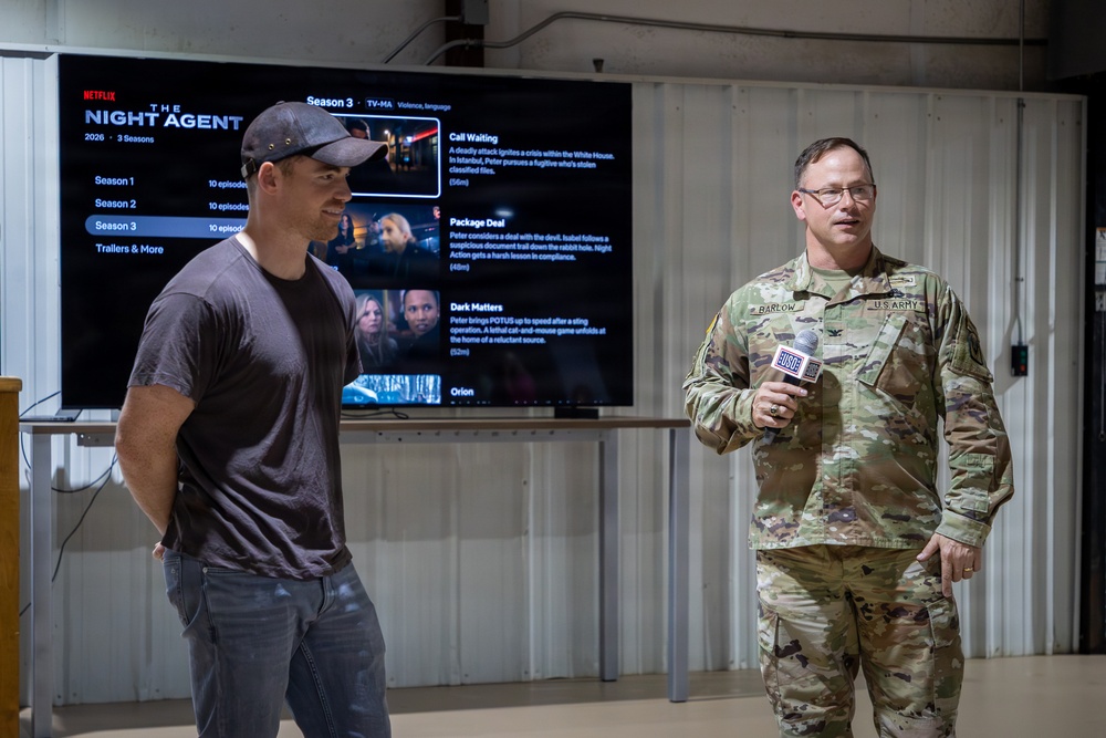 ‘Night Agent’ Star Basso visits Fort Polk