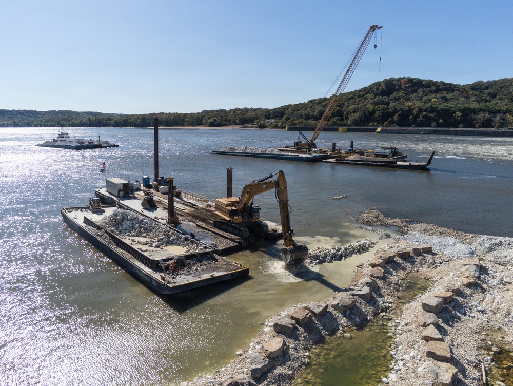 Lock and Dam 22 Fish Passage Project Taking Shape