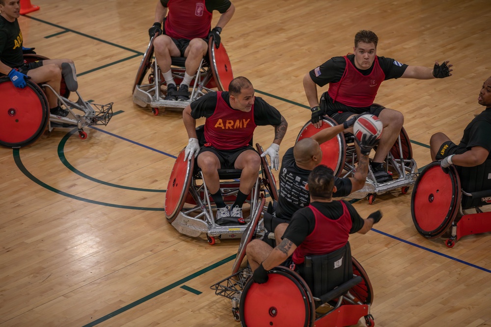 Soldiers compete in wheelchair rugby in Army Trials 2026