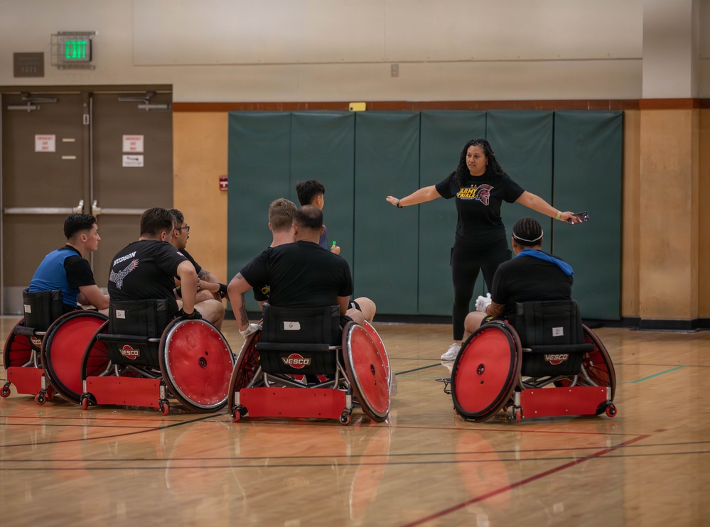 Soldiers compete in wheelchair rugby in Army Trials 2026