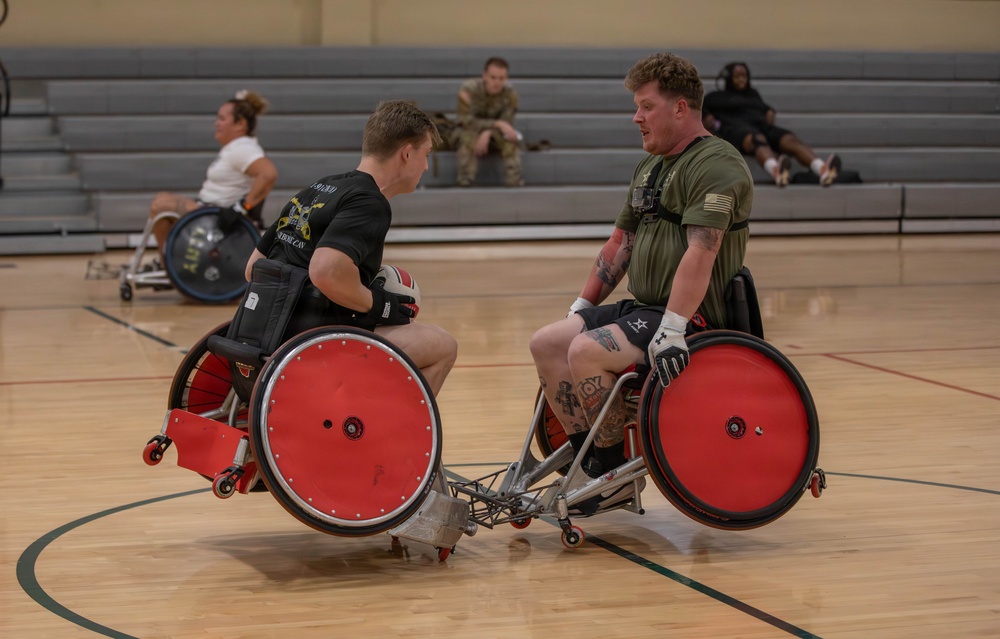 Soldiers compete in wheelchair rugby in Army Trials 2026