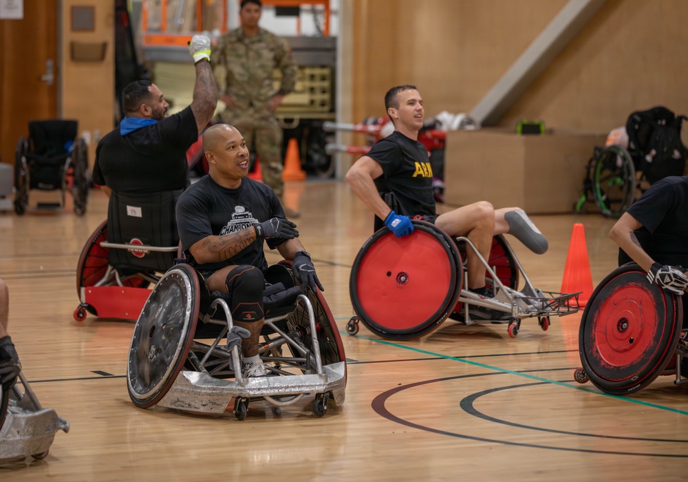 Soldiers compete in wheelchair rugby in Army Trials 2026