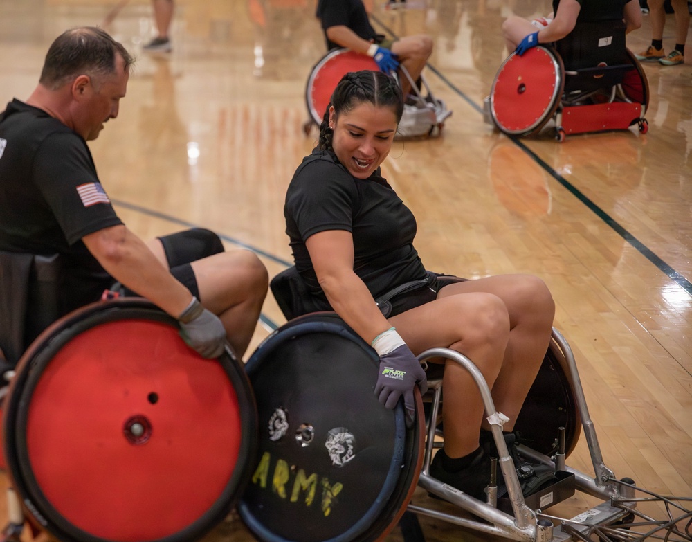 Soldiers compete in wheelchair rugby in Army Trials 2026