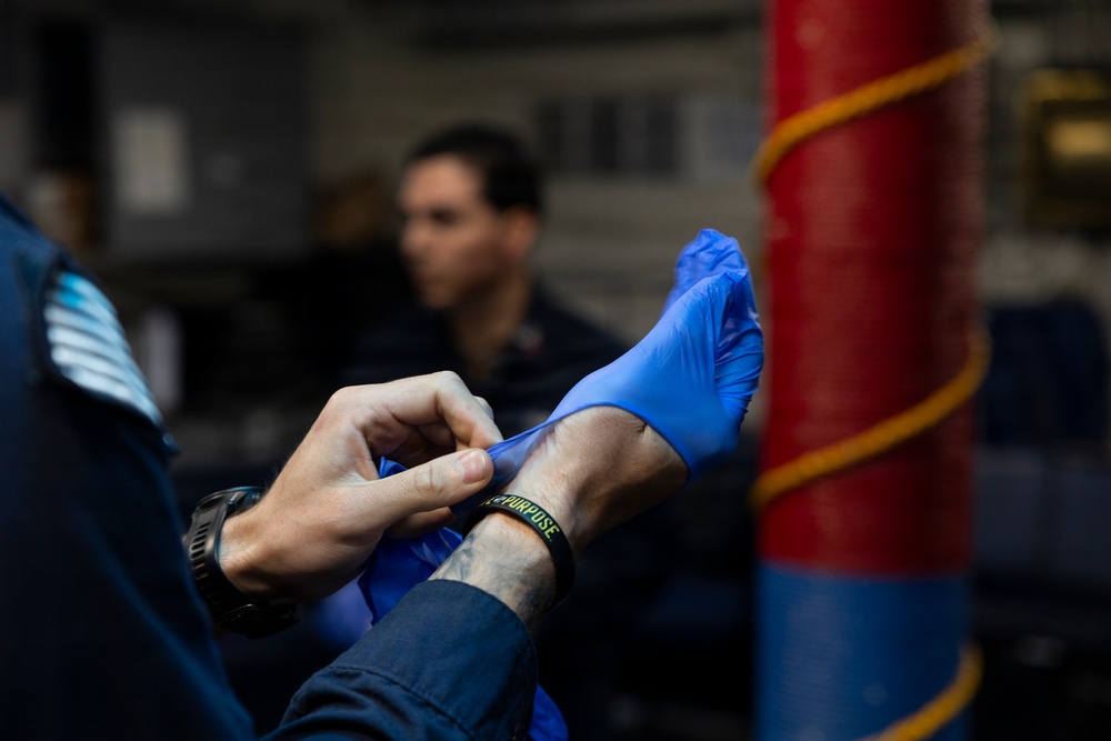 11th MEU Marines, Sailors Conduct Simulated Mass Casualty Exercises Aboard USS Boxer