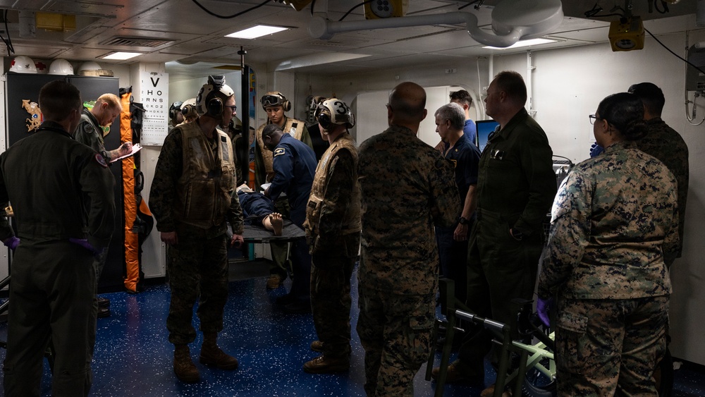 11th MEU Marines, Sailors Conduct Simulated Mass Casualty Exercises Aboard USS Boxer