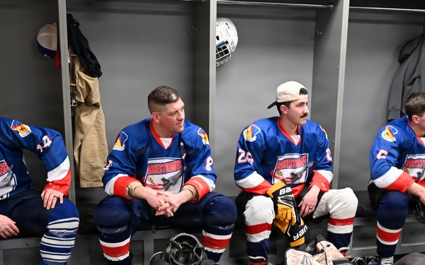 104th Fighter Wing Hockey Team celebrates 50th Anniversary, faces off in fourth “Battle of the Bases” against 103rd Airlift Wing