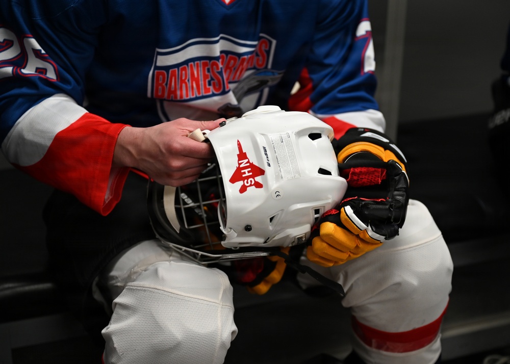 104th Fighter Wing Hockey Team celebrates 50th Anniversary, faces off in fourth “Battle of the Bases” against 103rd Airlift Wing