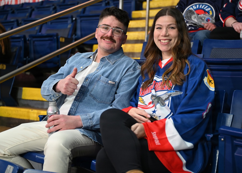 104th Fighter Wing Hockey Team celebrates 50th Anniversary, faces off in fourth “Battle of the Bases” against 103rd Airlift Wing