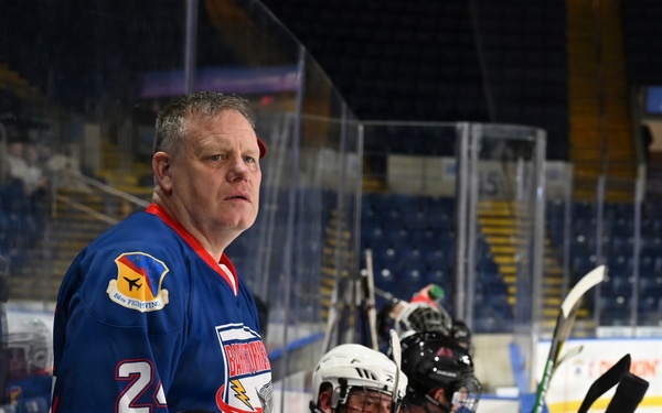 104th Fighter Wing Hockey Team celebrates 50th Anniversary, faces off in fourth “Battle of the Bases” against 103rd Airlift Wing