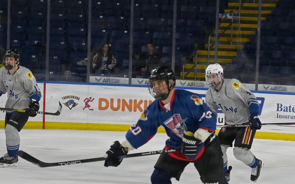 104th Fighter Wing Hockey Team celebrates 50th Anniversary, faces off in fourth “Battle of the Bases” against 103rd Airlift Wing