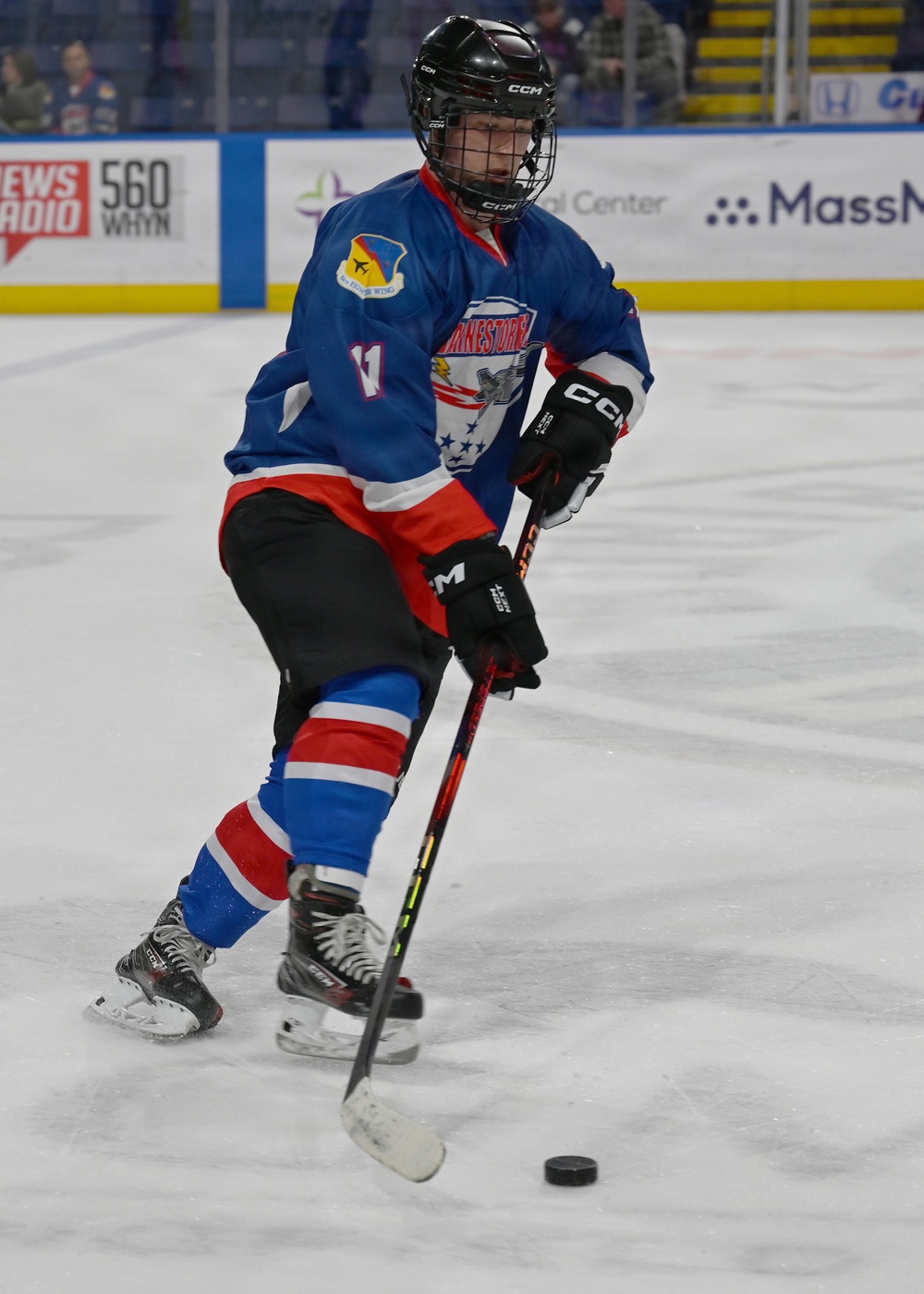 104th Fighter Wing Hockey Team celebrates 50th Anniversary, faces off in fourth “Battle of the Bases” against 103rd Airlift Wing