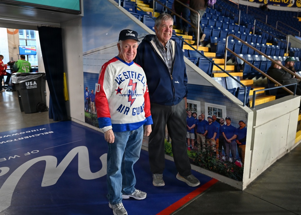 104th Fighter Wing Hockey Team celebrates 50th Anniversary, faces off in fourth “Battle of the Bases” against 103rd Airlift Wing