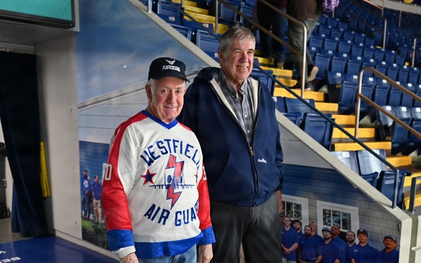 104th Fighter Wing Hockey Team celebrates 50th Anniversary, faces off in fourth “Battle of the Bases” against 103rd Airlift Wing