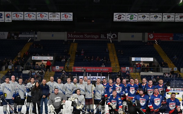 104th Fighter Wing Hockey Team celebrates 50th Anniversary, faces off in fourth “Battle of the Bases” against 103rd Airlift Wing