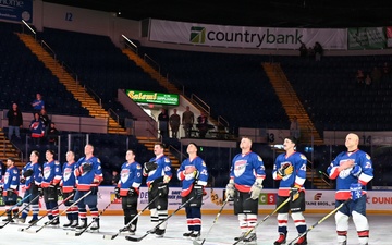104th Fighter Wing Hockey Team celebrates 50th Anniversary, faces off in fourth “Battle of the Bases” against 103rd Airlift Wing
