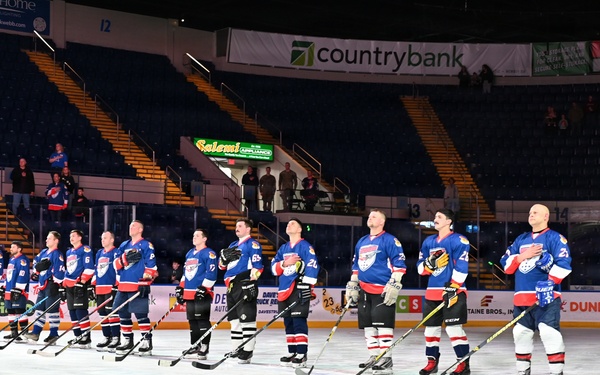 104th Fighter Wing Hockey Team celebrates 50th Anniversary, faces off in fourth “Battle of the Bases” against 103rd Airlift Wing