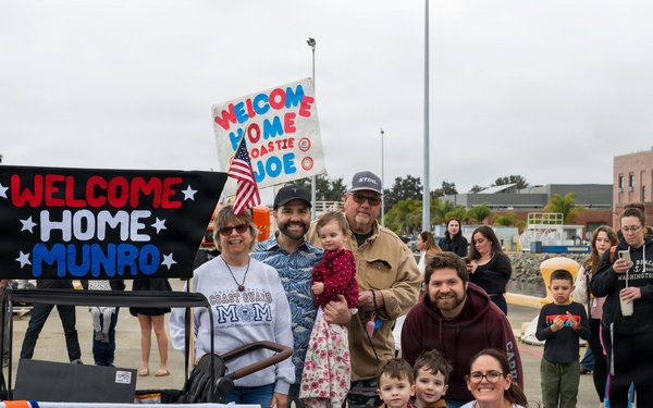 Coast Guard Cutter Munro crew returns home after 119-day, multi-mission patrol