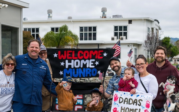 Coast Guard Cutter Munro crew returns home after 119-day, multi-mission patrol