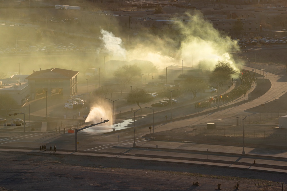 Combat Aviation Brigade, 1st Armored Division soars over division run