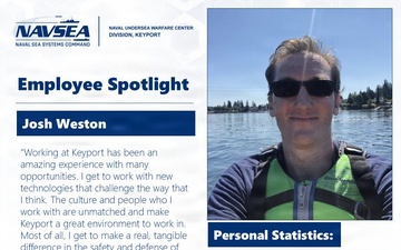 NUWC Division, Keyport Employee Spotlight: Josh Weston