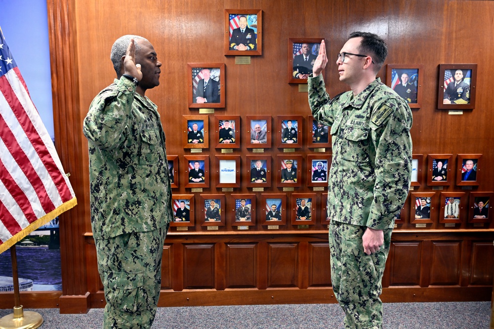 Lt. j.g. Watts promotes to lieutenant