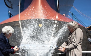 Christening of the Future USS Louis H. Wilson, Jr. (DDG 126)