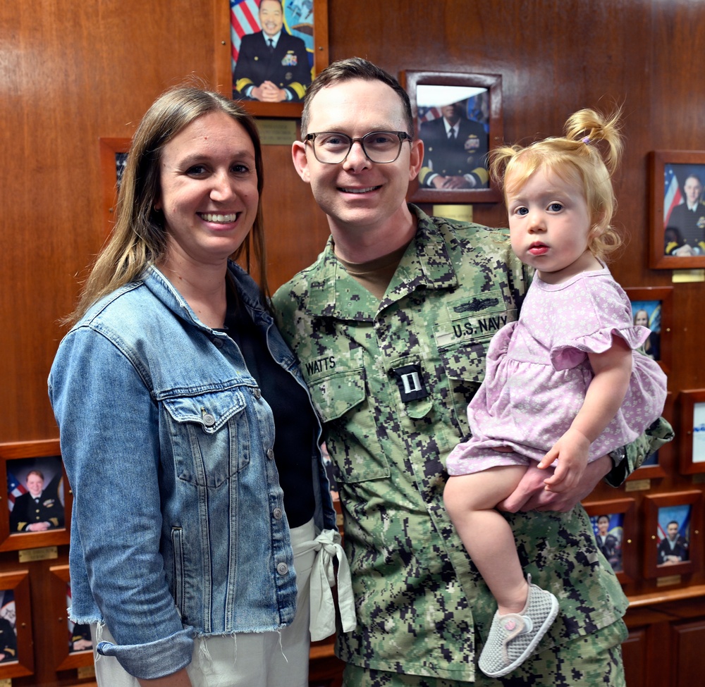 Lt. j.g. Watts promotes to lieutenant