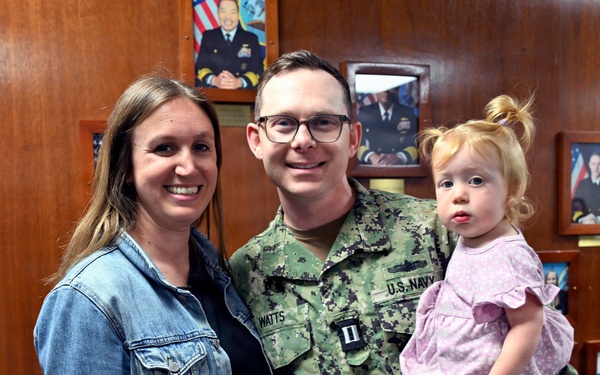 Lt. j.g. Watts promotes to lieutenant