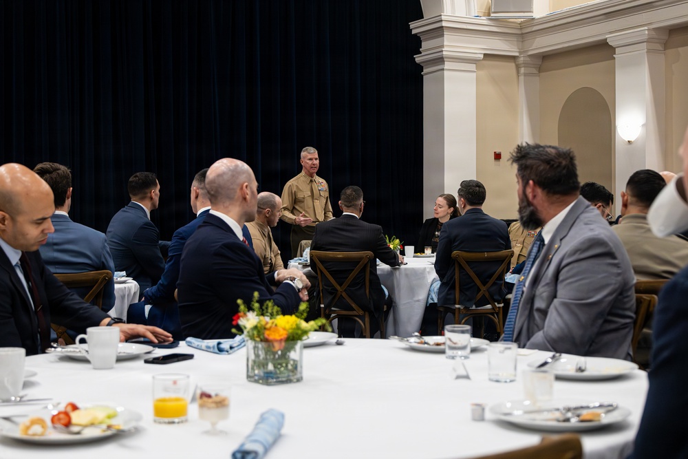 The Commandant, Gen. Eric M. Smith attends the 2026 U.S. Marine Congressional Staffer Breakfast