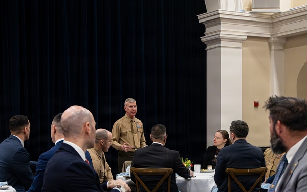The Commandant, Gen. Eric M. Smith attends the 2026 U.S. Marine Congressional Staffer Breakfast
