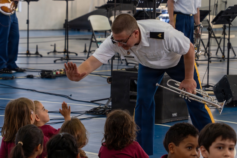 Missouri Army National Guard Band performs for Balboa Academy