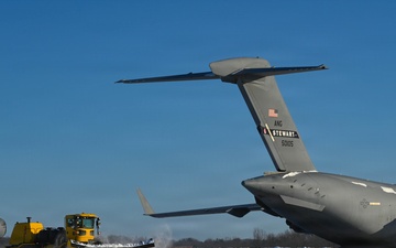 A snowy 105th flightline