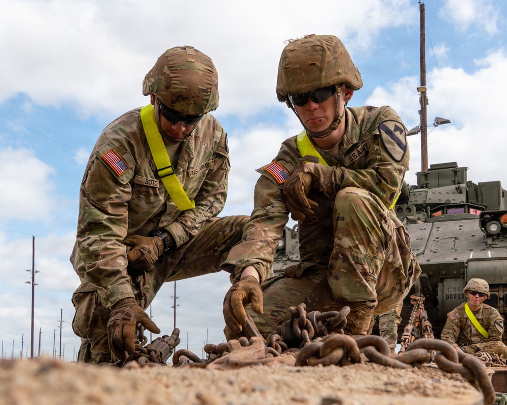 1st Cavalry Division Troopers conduct rail operations