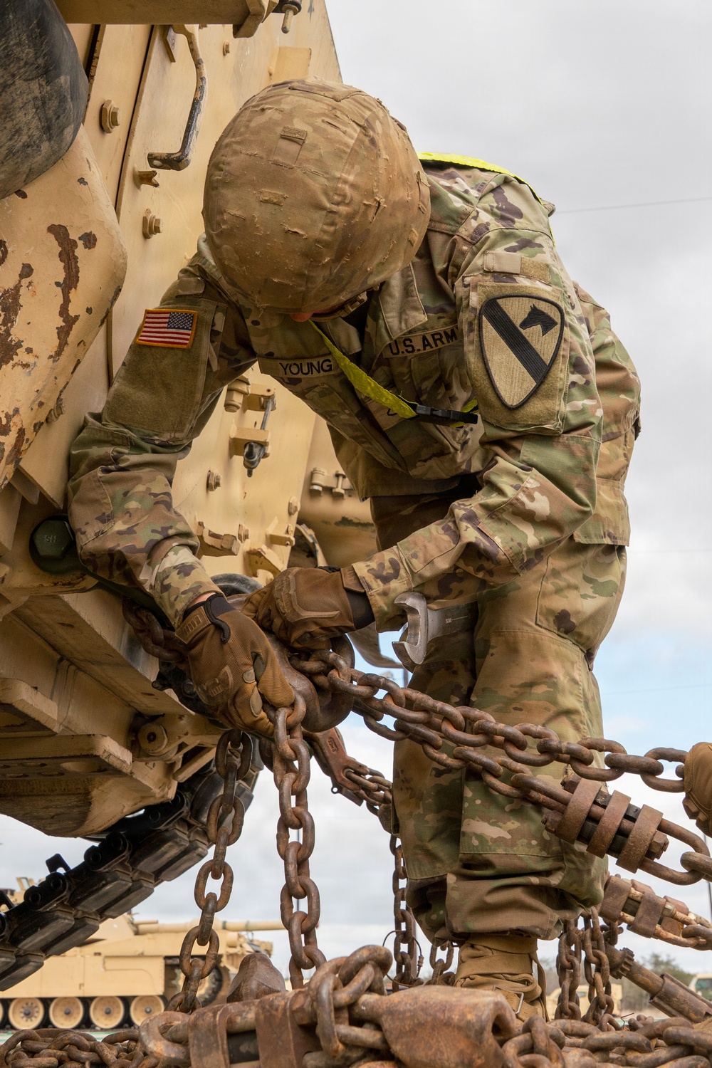 1st Cavalry Division Troopers conduct rail operations