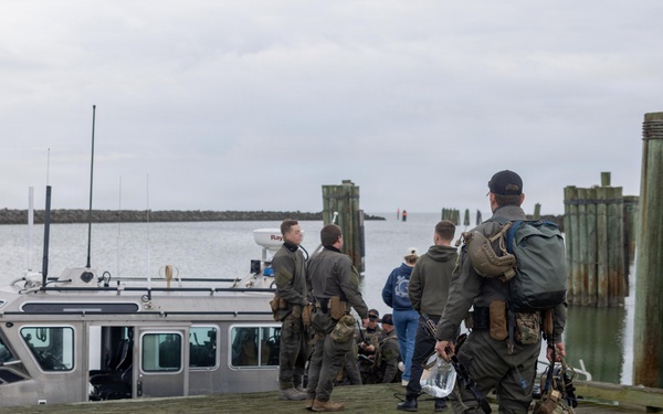 USCG MSRT-E conducts live-fire training at Cherry Point waterways