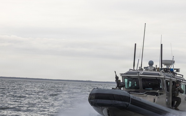 USCG MSRT-E conducts live-fire training at Cherry Point waterways