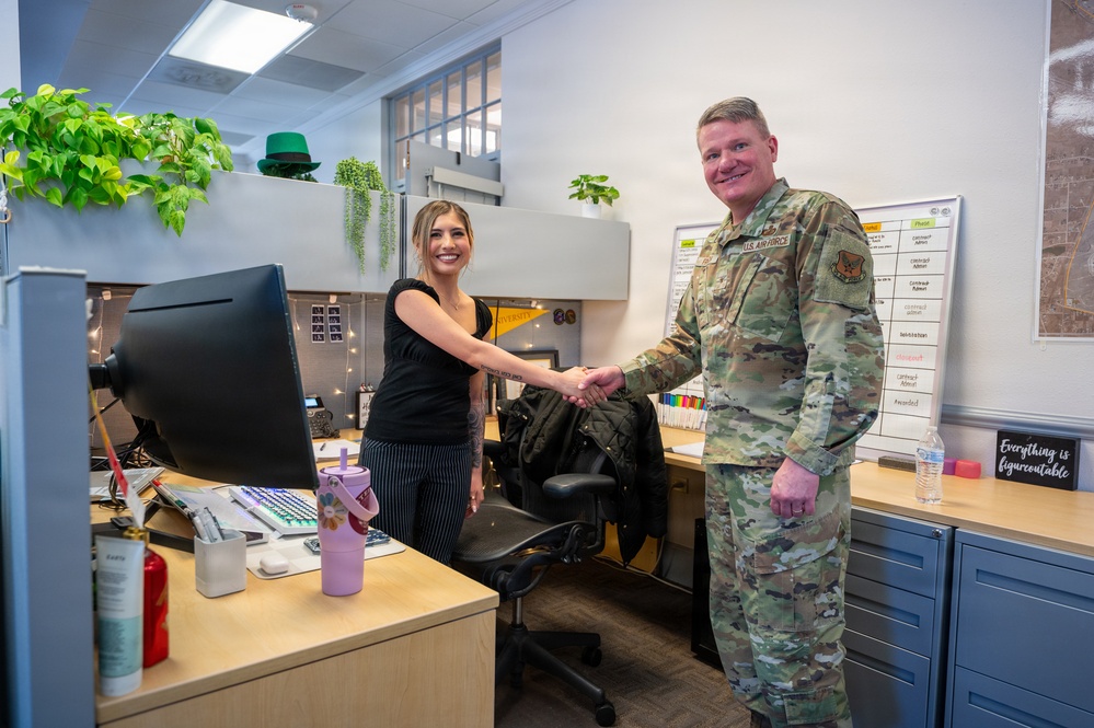 Brig. Gen. Lance R. French, Deputy Assistant Secretary for Contracting visits 90th Contracting