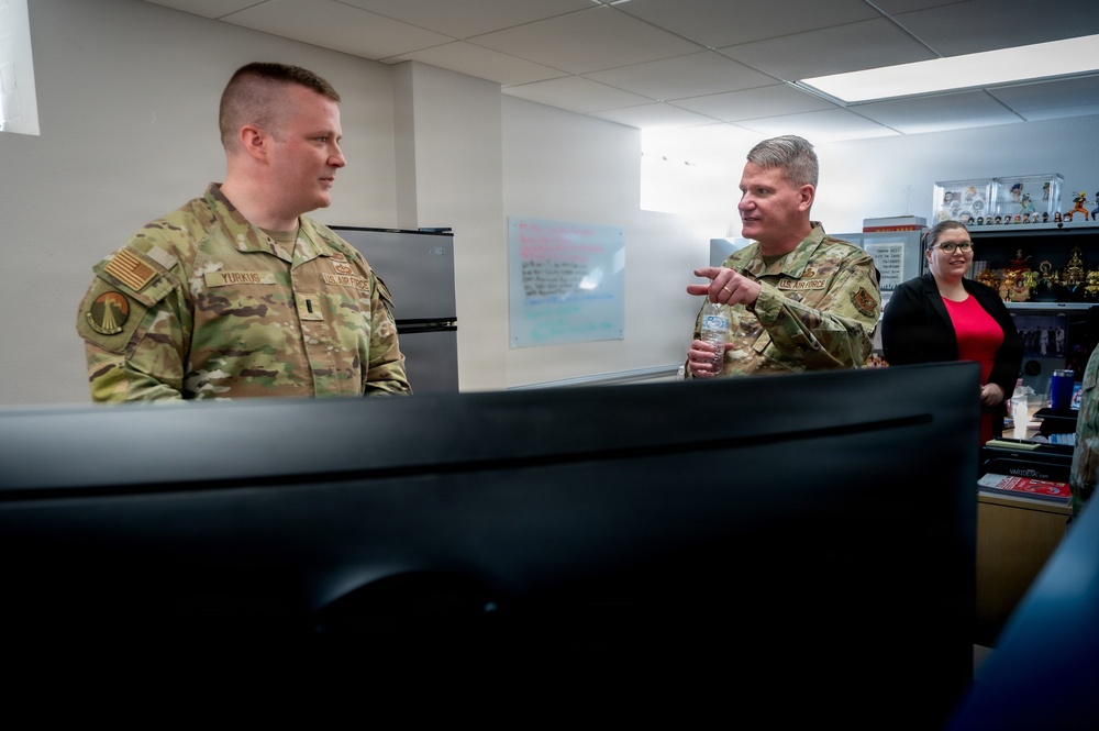 Brig. Gen. Lance R. French, Deputy Assistant Secretary for Contracting visits 90th Contracting