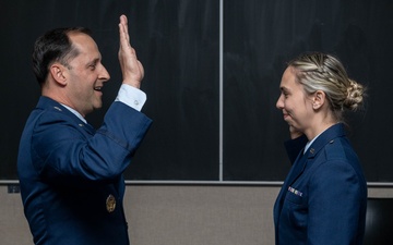 Virginia Air National Guard Airman commissions following direct appointment