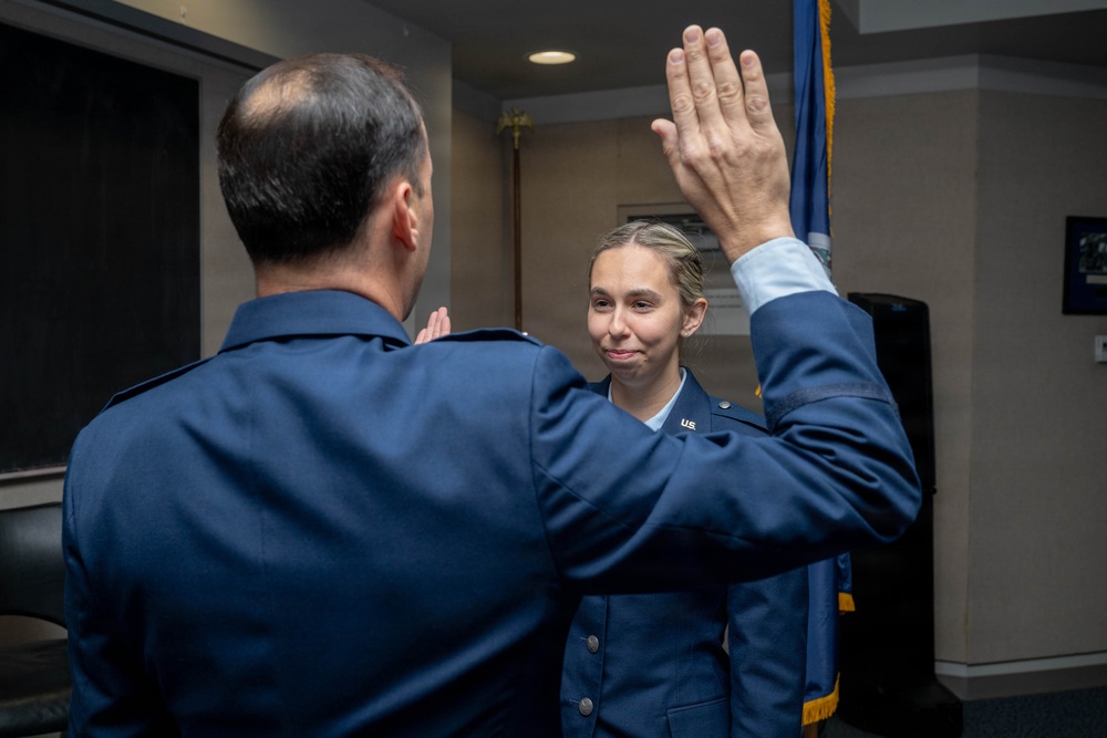 Virginia Air National Guard Airman commissions following direct appointment