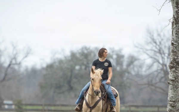 U.S. Marine Corps Mounted Color Guard conducts horsemanship training in preparation for Houston Livestock Show and Rodeo